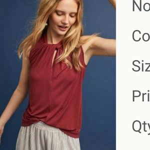 Anthropologie Twisted Neck tank